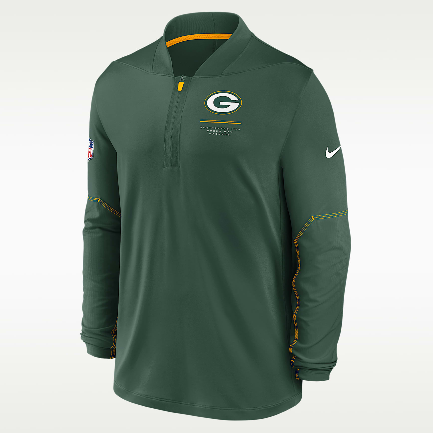 Green Bay Packers Sideline Men's Nike Dri-FIT NFL 1/2-Zip Top